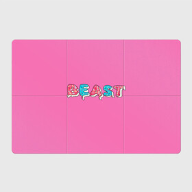 Магнитный плакат 3Х2 с принтом Mr Beast Donut (Pink edition) в Тюмени, Полимерный материал с магнитным слоем | 6 деталей размером 9*9 см | arts | mr beast | mrbeast | youtube | арты | блогеры | мистер бист | прикольные надписи | ютуб | ютуберы