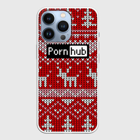 Чехол для iPhone 13 Pro с принтом Porn Hub новогодний в Тюмени,  |  | deer | holiday | new year | pattern | новый год | олень | праздник | узор