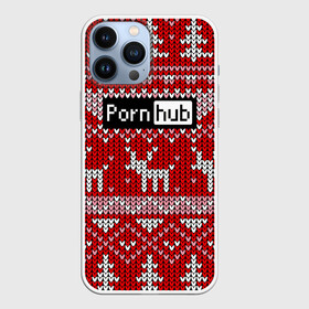 Чехол для iPhone 13 Pro Max с принтом Porn Hub новогодний в Тюмени,  |  | deer | holiday | new year | pattern | новый год | олень | праздник | узор