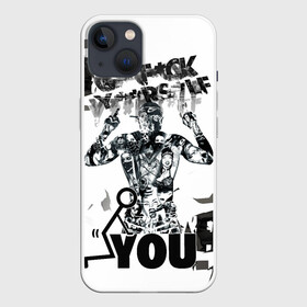 Чехол для iPhone 13 с принтом G FCK в Тюмени,  |  | bkl | black and white | enregistrements dk | foreign | funny inscription | gfck 1 | hiphop | in trend | rap | top prints | в тренде | иностранный | прикольная надпись | реп | топ принтов | хипхоп | черно белый