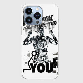 Чехол для iPhone 13 Pro с принтом G FCK в Тюмени,  |  | bkl | black and white | enregistrements dk | foreign | funny inscription | gfck 1 | hiphop | in trend | rap | top prints | в тренде | иностранный | прикольная надпись | реп | топ принтов | хипхоп | черно белый