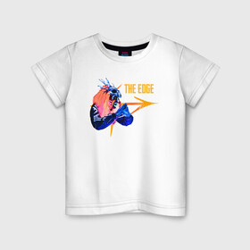 Детская футболка хлопок с принтом Знак the edge в Тюмени, 100% хлопок | круглый вырез горловины, полуприлегающий силуэт, длина до линии бедер | знак | надпись | персонаж | стрелка