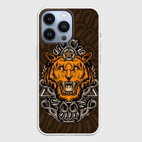 Чехол для iPhone 13 Pro с принтом Тигр в треугольнике в Тюмени,  |  | tiger | восточный тигр | год тигра | голова | кошка | тигр | тигренок | хищник