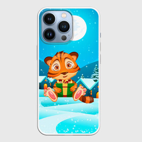 Чехол для iPhone 13 Pro с принтом Новогодние подарки. Тигр 2022 в Тюмени,  |  | 2022 | год тигра | новый год | новый год 2022 | символ года | тигр | тигренок | тигрица | тигры