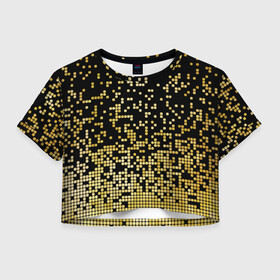Женская футболка Crop-top 3D с принтом Огни большого города в Тюмени, 100% полиэстер | круглая горловина, длина футболки до линии талии, рукава с отворотами | fashion | lights | pattern | texture | vanguard | авангард | мода | огни | узор
