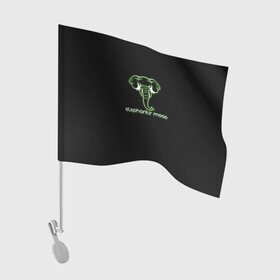 Флаг для автомобиля с принтом Elephants mood в Тюмени, 100% полиэстер | Размер: 30*21 см | африка | бивни | животные | злой | злость | индия | настроение | неон | неоновые принты | природа | саванна | светящиеся | сердится | слон