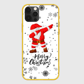 Чехол для iPhone 12 Pro с принтом Santa Dabbing идет снег. в Тюмени, силикон | область печати: задняя сторона чехла, без боковых панелей | 2022 | dabbing | happy new year | merry christmas | santa dabbing | год тигра | зима близко | нг | новогодний | новогодний тигр | новый год | новый год 2022 | рождество | символ 2022 года | снег | снежинки