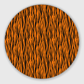 Круглый коврик для мышки с принтом Тигровые Полосы в Тюмени, резина и полиэстер | круглая форма, изображение наносится на всю лицевую часть | animal | beast | cat | predator | tiger | амурский тигр | белый тигр | год тигра | животное | зверь | кот | полосатая кошка | саблезубый тигр | тигр | хищник | царь джунглей | шерхан