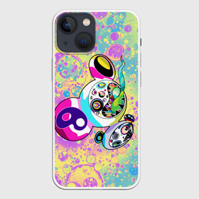 Чехол для iPhone 13 mini с принтом Такаси Мураками Безумный ДОБ в Тюмени,  |  | art | crazy | japan | pop art | smile | takashi murakami | абстракционизм | арт | безумие | доб | искусство | красочный | монстрик | поп арт | современное искусство | такаси мураками | такаши мураками |