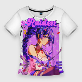 Женская футболка 3D Slim с принтом Shogun raiden на обложке журнала в Тюмени,  |  | genshin impact | raiden | shogun | shogun raiden | venti gi | венти | геншен | геншин импакт | райден | сегун | сяо | шогун | эмпакт