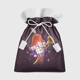 Подарочный 3D мешок с принтом Рождественский Щелкунчик в Тюмени, 100% полиэстер | Размер: 29*39 см | nut cracker | nutcracker | новогодний | новогодняя сказка | новый год | рождество | сказка | снежинка | щелкунчик