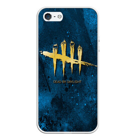 Чехол для iPhone 5/5S матовый с принтом Dead by Daylight Golden Logo в Тюмени, Силикон | Область печати: задняя сторона чехла, без боковых панелей | daylight | выживание | дед бай дейлайт | мертвы к рассвету | охотник | ужасы | хоррор