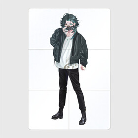 Магнитный плакат 2Х3 с принтом Современный демон Сяо в Тюмени, Полимерный материал с магнитным слоем | 6 деталей размером 9*9 см | genshin impact | арт | демон | ли юэ | рисунок | современный демон | сяо