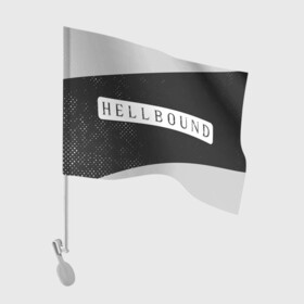 Флаг для автомобиля с принтом HELLBOUND - Полосы в Тюмени, 100% полиэстер | Размер: 30*21 см | bound | hell | hellbound | netflix | series | ада | зов | корейский | культура | монстры | поп | сериал | сериалы