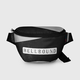 Поясная сумка 3D с принтом HELLBOUND - Полосы в Тюмени, 100% полиэстер | плотная ткань, ремень с регулируемой длиной, внутри несколько карманов для мелочей, основное отделение и карман с обратной стороны сумки застегиваются на молнию | bound | hell | hellbound | netflix | series | ада | зов | корейский | культура | монстры | поп | сериал | сериалы