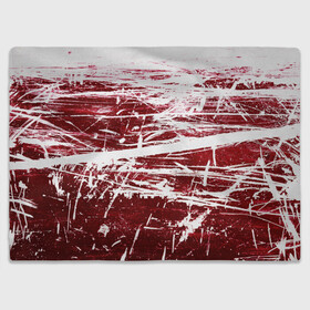 Плед 3D с принтом CRAZY RED в Тюмени, 100% полиэстер | закругленные углы, все края обработаны. Ткань не мнется и не растягивается | абстракция | красно белый | красный | пестрый | царапины