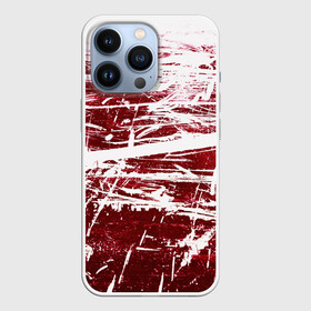Чехол для iPhone 13 Pro с принтом CRAZY RED в Тюмени,  |  | абстракция | красно белый | красный | пестрый | царапины
