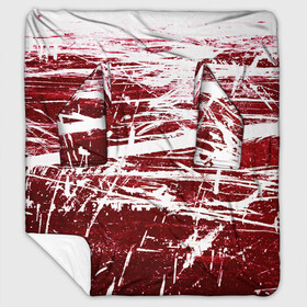 Плед с рукавами с принтом CRAZY RED в Тюмени, 100% полиэстер | Закругленные углы, все края обработаны. Ткань не мнется и не растягивается. Размер 170*145 | абстракция | красно белый | красный | пестрый | царапины
