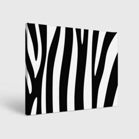 Холст прямоугольный с принтом ZeBRO в Тюмени, 100% ПВХ |  | зебра | пестрый | полосатый | узор | черно белое