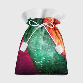 Подарочный 3D мешок с принтом ТРИ УДОВОЛЬСТВИЯ в Тюмени, 100% полиэстер | Размер: 29*39 см | граундж | полосы | поцарапанный | урбан | цветной