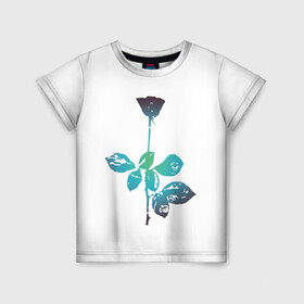 Детская футболка 3D с принтом ROSE OF PERCEPTION в Тюмени, 100% гипоаллергенный полиэфир | прямой крой, круглый вырез горловины, длина до линии бедер, чуть спущенное плечо, ткань немного тянется | emotion | enjoy the silence | rose | violator | роза | эмоции