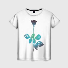 Женская футболка 3D с принтом ROSE OF PERCEPTION в Тюмени, 100% полиэфир ( синтетическое хлопкоподобное полотно) | прямой крой, круглый вырез горловины, длина до линии бедер | emotion | enjoy the silence | rose | violator | роза | эмоции