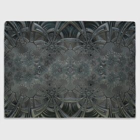 Плед 3D с принтом Коллекция Фрактальная мозаика Серо-голубой 292-4 в Тюмени, 100% полиэстер | закругленные углы, все края обработаны. Ткань не мнется и не растягивается | abstraction | black | dark | fractal | gray | grayblue | symmetrical | абстракция | серый | симметричный | темный | фрактал | черный