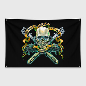 Флаг-баннер с принтом Megadeth fan club в Тюмени, 100% полиэстер | размер 67 х 109 см, плотность ткани — 95 г/м2; по краям флага есть четыре люверса для крепления | alternative | megadeth | metall | music | rock | альтернатива | мегадез | металл | музыка | рок