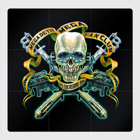 Магнитный плакат 3Х3 с принтом Megadeth fan club в Тюмени, Полимерный материал с магнитным слоем | 9 деталей размером 9*9 см | alternative | megadeth | metall | music | rock | альтернатива | мегадез | металл | музыка | рок