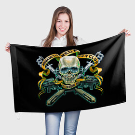 Флаг 3D с принтом Megadeth fan club в Тюмени, 100% полиэстер | плотность ткани — 95 г/м2, размер — 67 х 109 см. Принт наносится с одной стороны | alternative | megadeth | metall | music | rock | альтернатива | мегадез | металл | музыка | рок