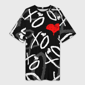 Платье-футболка 3D с принтом The Weeknd  XO в Тюмени,  |  | abel makkonen tesfaye | after hours | beauty behind the madness | kiss land | starboy | the weeknd | the weekеnd | xo | артист | музыка | уикнд