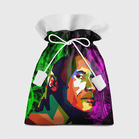 Подарочный 3D мешок с принтом Дуэйн Джонсон АРТ Скала в Тюмени, 100% полиэстер | Размер: 29*39 см | актер | боец | вектор | джонсон | дуэйн | зеленый | лицо | лысый | неон | огонь | пламя | реслинг | селебрити | скала | фиолетовый | харизма