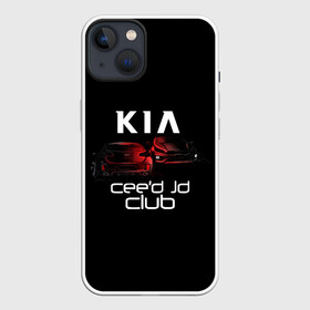 Чехол для iPhone 13 с принтом KIA Ceed Club в Тюмени,  |  | ceed | kia | kia motors | автомобиль | гонки | киа сид | машина | тачка