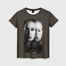 Женская футболка 3D с принтом Mirage Adele в Тюмени, 100% полиэфир ( синтетическое хлопкоподобное полотно) | прямой крой, круглый вырез горловины, длина до линии бедер | взгляд | имя | лицо | мираж | надпись