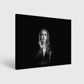 Холст прямоугольный с принтом Adele Icon в Тюмени, 100% ПВХ |  | Тематика изображения на принте: девушка | имя | микрофон | певица | фото
