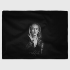 Плед 3D с принтом Adele Icon в Тюмени, 100% полиэстер | закругленные углы, все края обработаны. Ткань не мнется и не растягивается | девушка | имя | микрофон | певица | фото