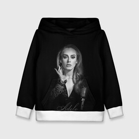 Детская толстовка 3D с принтом Adele Icon в Тюмени, 100% полиэстер | двухслойный капюшон со шнурком для регулировки, мягкие манжеты на рукавах и по низу толстовки, спереди карман-кенгуру с мягким внутренним слоем | Тематика изображения на принте: девушка | имя | микрофон | певица | фото