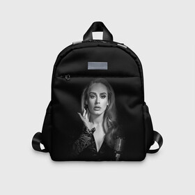 Детский рюкзак 3D с принтом Adele Icon в Тюмени, 100% полиэстер | лямки с регулируемой длиной, сверху петелька, чтобы рюкзак можно было повесить на вешалку. Основное отделение закрывается на молнию, как и внешний карман. Внутри дополнительный карман. По бокам два дополнительных кармашка | Тематика изображения на принте: девушка | имя | микрофон | певица | фото