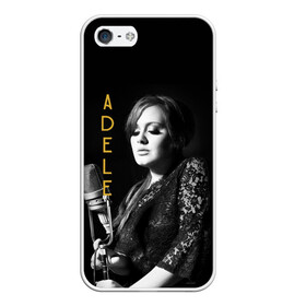 Чехол для iPhone 5/5S матовый с принтом Певица Adele в Тюмени, Силикон | Область печати: задняя сторона чехла, без боковых панелей | девушка | имя | микрофон | надпись | певица