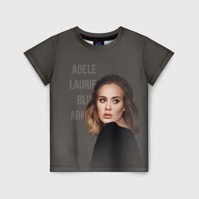 Детская футболка 3D с принтом Взгляд Адель в Тюмени, 100% гипоаллергенный полиэфир | прямой крой, круглый вырез горловины, длина до линии бедер, чуть спущенное плечо, ткань немного тянется | взгляд | девушка | имя | надпись | певица
