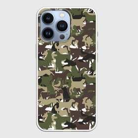 Чехол для iPhone 13 Pro с принтом Камуфляж из Собак (Camouflage) в Тюмени,  |  | animal | camouflage | dog | military camouflage | барбос | бобик | военный камуфляж | год собаки | друг человека | животное | зверь | ищейка | камуфляж | кинолог | кость | лайка | милитари | охотничий камуфляж | пёс