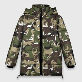 Женская зимняя куртка Oversize с принтом Камуфляж из Собак (Camouflage) в Тюмени, верх — 100% полиэстер; подкладка — 100% полиэстер; утеплитель — 100% полиэстер | длина ниже бедра, силуэт Оверсайз. Есть воротник-стойка, отстегивающийся капюшон и ветрозащитная планка. 

Боковые карманы с листочкой на кнопках и внутренний карман на молнии | animal | camouflage | dog | military camouflage | барбос | бобик | военный камуфляж | год собаки | друг человека | животное | зверь | ищейка | камуфляж | кинолог | кость | лайка | милитари | охотничий камуфляж | пёс