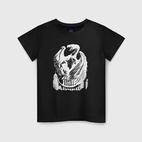 Детская футболка хлопок с принтом Белый Дракон в городе в Тюмени, 100% хлопок | круглый вырез горловины, полуприлегающий силуэт, длина до линии бедер | Тематика изображения на принте: гарри поттер | дракон | монстр | рок | фэнтези