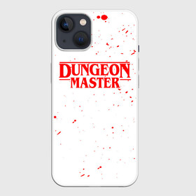 Чехол для iPhone 13 с принтом DUNGEON MASTER BLOOD ГАЧИМУЧИ БЕЛЫЙ в Тюмени,  |  | aniki | billy | boss | boy | bucks | dark | deep | door | dungeon | fantasy | gachi | gachimuchi | gym | hundred | master | muchi | next | stranger | the | things | three | van | wee | билли | ван | гачи | гачимучи | дела | мучи | 