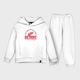 Детский костюм хлопок Oversize с принтом Detroit Red Wings | Детройт Ред Вингз в Тюмени,  |  | detroit | hockey | ice | nhl | red | sport | team | wings | winter | вингз | детройт | красные | крылья | лед | нхл | ред | спорт | хоккеей | шайбу