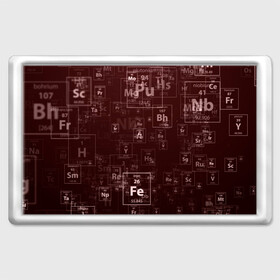 Магнит 45*70 с принтом Fe - Таблица Менделеева в Тюмени, Пластик | Размер: 78*52 мм; Размер печати: 70*45 | fe | для студентов | для физиков | для химиков | железо | наука | таблица менделеева | ученым | физика | химия | элемент
