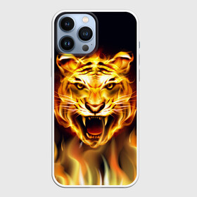 Чехол для iPhone 13 Pro Max с принтом Тигр В Пламени в Тюмени,  |  | зверь | огненный тигр | огонь | пламя | рисунок | тигр | хищник