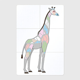 Магнитный плакат 2Х3 с принтом Волшебный жираф в Тюмени, Полимерный материал с магнитным слоем | 6 деталей размером 9*9 см | Тематика изображения на принте: автралия | африка | волшебство | животное | жираф | зверь | мило | милота | мозаика | редкое животное | сказка | цвета | чудо | экзотика