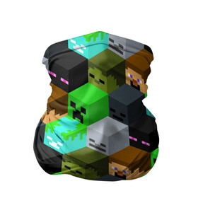 Бандана-труба 3D с принтом MINECRAFT PATTERN МАЙНКРАФТ УЗОР в Тюмени, 100% полиэстер, ткань с особыми свойствами — Activecool | плотность 150‒180 г/м2; хорошо тянется, но сохраняет форму | block | craft | creeper | cube | dungeons | game | games | logo | mine | minecraft | miner | pattern | pixel | zombie | блок | геометрия | данжен | зомби | игра | игры | крафт | крипер | кубики | лого | логотип | майкрафт | майн | майнкрафт | 