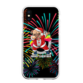 Чехол для iPhone XS Max матовый с принтом Merry Christmas Mops Dabbing. в Тюмени, Силикон | Область печати: задняя сторона чехла, без боковых панелей | 2022 | dabbing | happy new year | merry christmas | mops dabbing | год тигра | зима близко | нг | новогодний | новый год | новый год 2022 | рождество | салют | символ 2022 года | собака